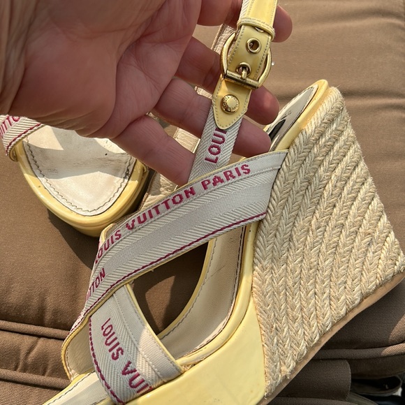 Authentic Louis Vuitton Wedge Sandals-sz 39 - Picture 3 of 8